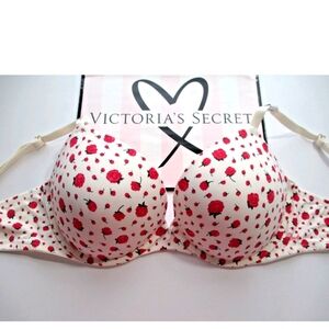 VICTORIA'S SECRET PINK Super Push-Up Bra VS Floral Roses NWT